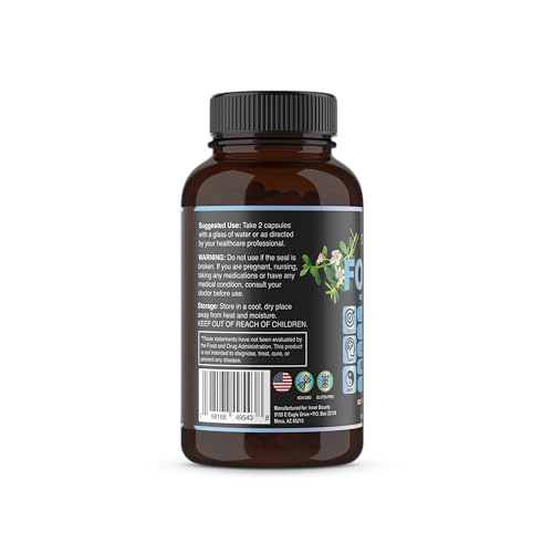 Inner Bounty Focus 14-in-1 Nootropic Brain Supplement with Lions Mane, Alpha GPC Choline, Vitamin C & B12, Taurine, Bacopa - Energy, Cognitive, Memory Support, 60 Filler Free Capsules Inner Bounty Au supplements