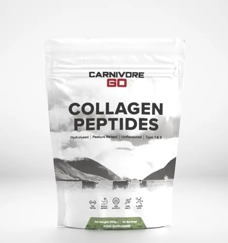 Carnivore Go Grass Fed Bovine Collagen Powder - 400g Hydrolysed Type 1 & 3 Carnivore Go Au supplements