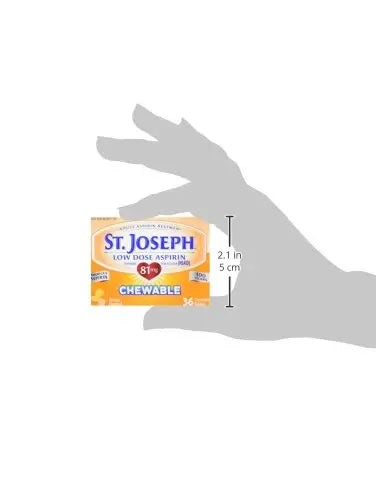 St. Joseph Aspirin Pain Reliever (NSAID) 81mg, Chewable Orange Tablets, Adult Low Dose Regimen, 36 ct St. Joseph Au supplements