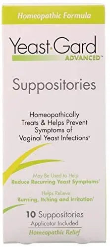 Yeast-Gard Advanced Homeopathic Suppositories 10 ea (Pack of 2) Perry Ellis Au supplements