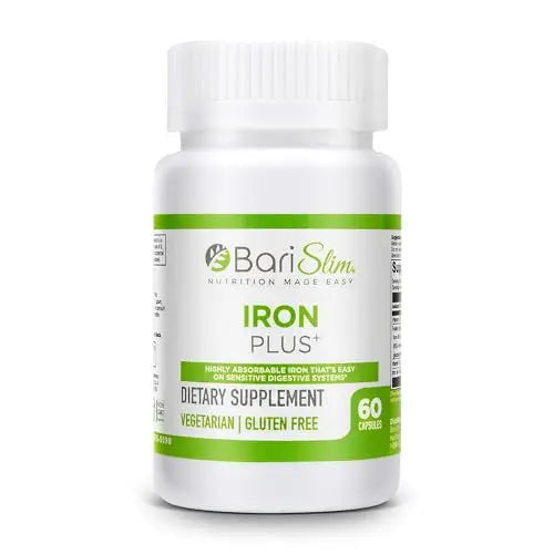 BariSlim Iron Plus Capsules - Formulated for Patients After Weight Loss Surgery Including BariSlim Au supplements