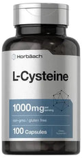 L-Cysteine 1000mg | 100 Powder Capsules | Non-GMO, Gluten Free Supplement Horbäach Au supplements
