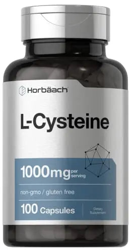 L-Cysteine 1000mg | 100 Powder Capsules | Non-GMO, Gluten Free Supplement Horbäach Au supplements