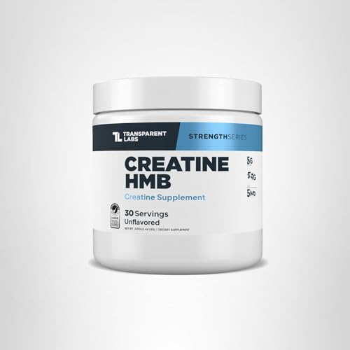 Transparent Labs Creatine HMB - Creatine Monohydrate Powder with HMB for Muscle Growth, Increased Strength, Enhanced Energy Output
