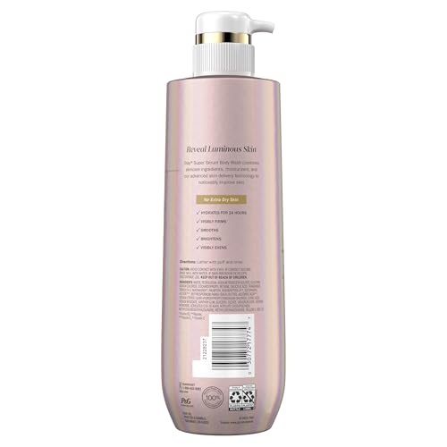 Olay Super Serum Body Wash for Extra Dry Skin, 24hr Long Lasting Hydration, 5+ Ingredient