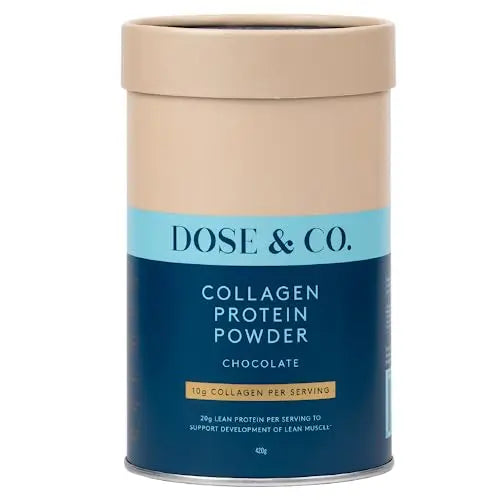 Dose & Co Collagen Protein Powder (Chocolate Fudge) 420g – Non-GMO, Gluten Free Collagen Peptides Supplement DOSE & CO Au supplements