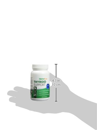 NusaPure Thyroid Support Supplement (Non-GMO) 120 caps, Ashwaganda, Iodine, Zinc, kelp, Vitamin B12, L-Tyrosine, Selenium, Copper NusaPure Au supplements