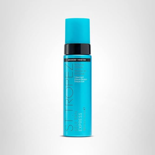 St.Tropez Light/Medium/Dark 1-3 hr Express Mousse for a Streak-Free, Natural Sunless Tan with Fast Application and Flawless Results, Cruelty-Free & Vegan, 6.7 fl oz
