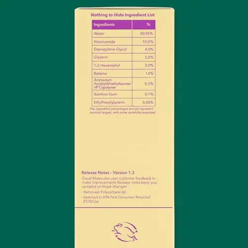 Good Molecules Niacinamide Serum - 10% Niacinamide B3 Facial Serum for Blemishes Good Molecules Au supplements