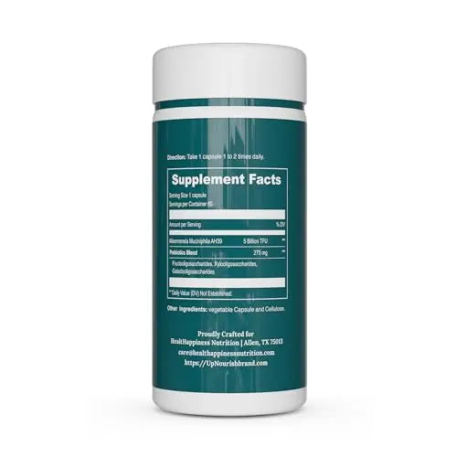 Akkermansia Muciniphila Probiotics for Digestive Health - 5 Billion TFU Akkermansia Probiotic UpNourish Au supplements