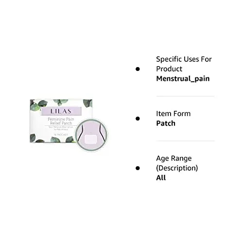 LILAS Period Cramps Pain Relief Patch - Pack of 10 LILAS Au supplements