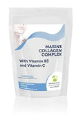 Marine Collagen 400mg Complex with Vitamin B3 and Vitamin C x30 Capsules Pills UK Nutrition Healthy Mood Au supplements
