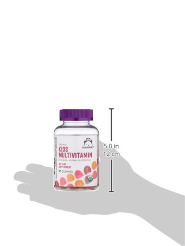 Amazon Brand - Mama Bear Organic Kids Multivitamin Gummies, Berry, Cherry & Orange, 60 Count, 1 Month Supply (Packaging May Vary)