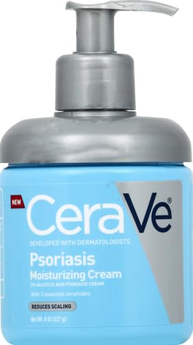 CeraVe Moisturizing Cream for Psoriasis Treatment, With Salicylic Acid for Dry Skin Itch Relief & Urea for Moisturizing
