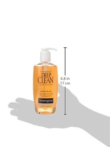 Neutrogena Deep Clean Daily Facial Cleanser with Beta Hydroxy Acid for Normal to Oily Skin, Alcohol-Free