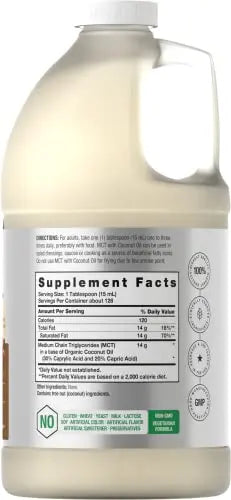 MCT Oil 64 oz | 100% Pure | Blends with Coffee, Tea, Juice and Liquids | Value Size Unflavo Horbäach Au supplements