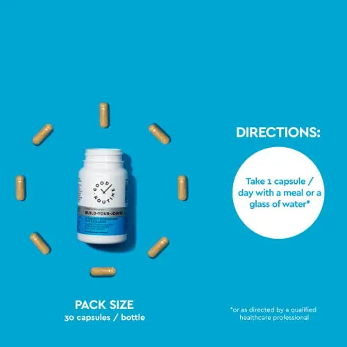 Build-Your-Joints (30 Vegetarian Capsules) - Knee Pain, Joint Pain, Pills, Treatment for Joints, Collagen GOOD ROUTINE Au supplements