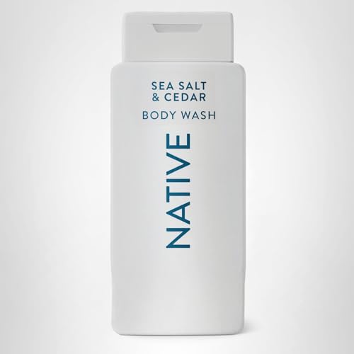 Native Body Wash Contains Naturally Derived Ingredients | For Women & Men, Sulfate, Paraben, & Dye Free Leaving Skin Soft and Hydrated | Sea Salt & Cedar 18 oz