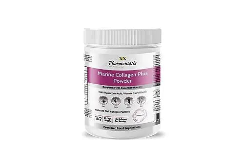 Pharmanostix Hydrolysed Marine Collagen Plus Powder 300g - 10,000mg Collagen with Hyaluronic Acid Pharmanostix Au supplements
