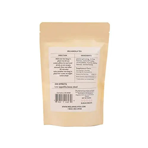 Naturally Slim Herbal Tea Blend: Body Shaping, Metabolism Boosting, Appetite Suppressing MULANGILA TEA Au supplements
