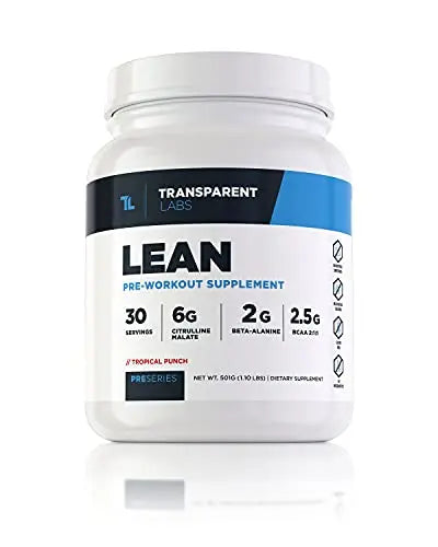 Transparent Labs Lean Pre-Workout, BCAA, Amino Acids, Keto Friendly, Energy Powder Transparent Labs Au supplements