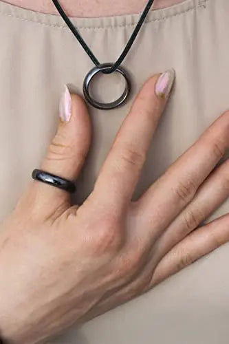 Genuine Magnetic Hematite Rings, 3 Rings in Each Order, Black Hematite Ring LUXSTRA Au supplements