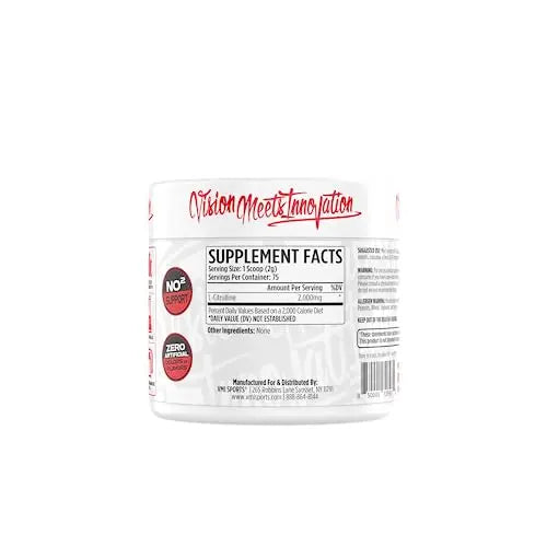 VMI Sports Citrulline Unflavored Powder Pure L-Citrulline | Promote Nitric Oxide Muscle VMI Sports Au supplements