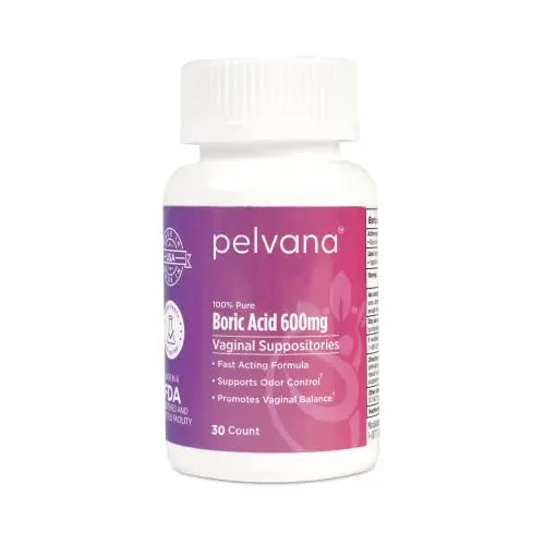 Pelvana Boric Acid Suppositories for Women 30 - for Vaginal pH Balance, Odor Control, Itching, & Discharge Pelvana Au supplements