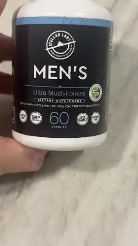 Stellar Labs Men's Low FODMAP Vegan Daily Multivitamin, No Iron | Easy On Sensitive Stomachs, Easy to Swallow Vitamins | Stellar Labs Au supplements