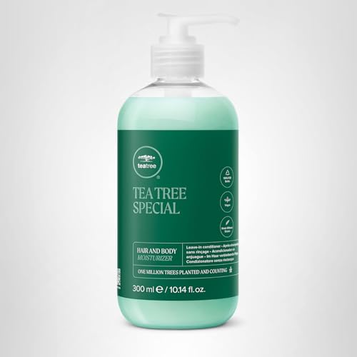 Tea Tree Hair and Body Moisturizer Leave-In Conditioner, Body Lotion, After-Shave Cream, For All Hair + Skin Types, 10.14 fl. oz.