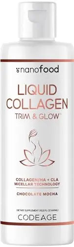 Codeage Liquid Collagen Supplement Chocolate Flavor, Beauty Trim & Glow Liposomal Codeage Au supplements
