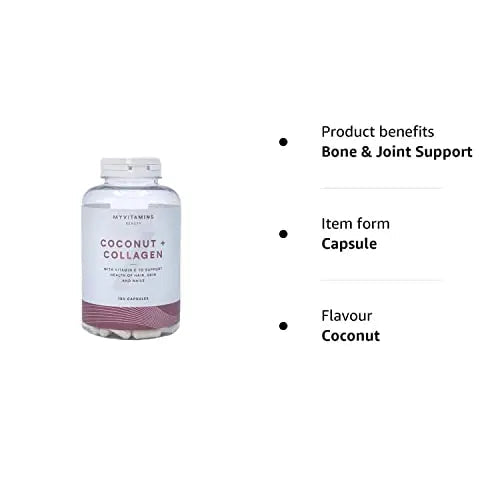 Coconut + Collagen (180 Capsules) - Myvitamins MyVitamins Au supplements