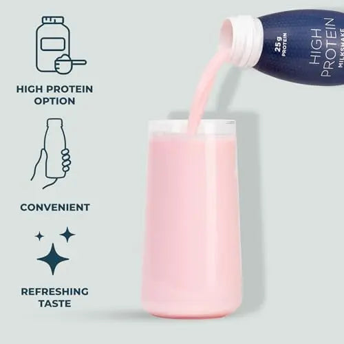 Kinetica Ready-to-Drink Protein Shake, 12 X 330mls, 165 cals, 25g Protein per Bottle, Low Fat (Strawberry) Kinetica Au supplements