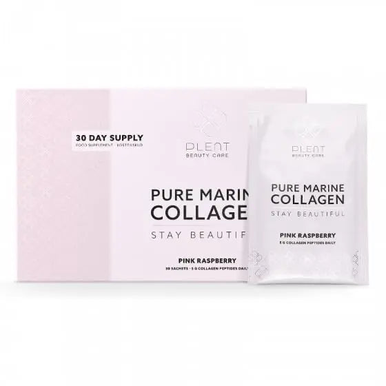 Plent Pure Marine Collagen Pink Raspberry - Stay Beautiful - 5G Collagen Peptides Daily - 30 Sachets Plent Au supplements