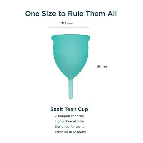 Saalt Teen Menstrual Cup - Best Sensitive Reusable Cup - Wear for 12 Hours - Tampon and Pad Alternative saalt Au supplements