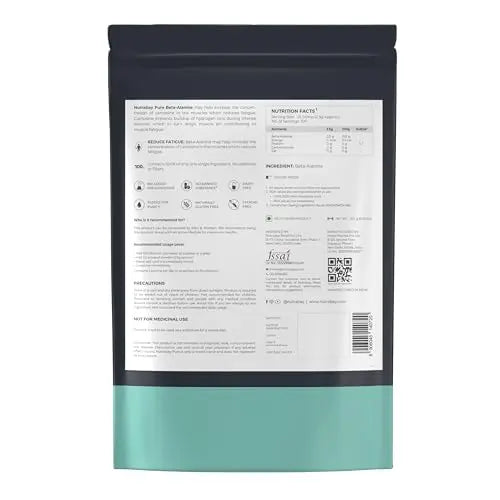 Nutrabay Pure 100% Beta Alanine Powder, Pre Workout supplement for Men & Women Nutrabay Au supplements