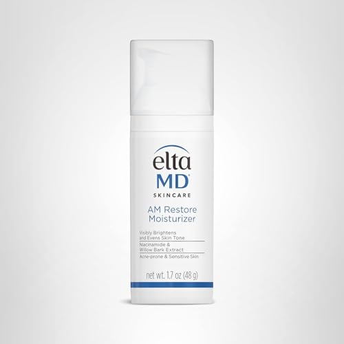 EltaMD AM Restore Face Moisturizer for Women and Men, Light Moisturizer Face Cream, Made with Niacinamide and Hyaluronic Acid, 1.7 oz Pump