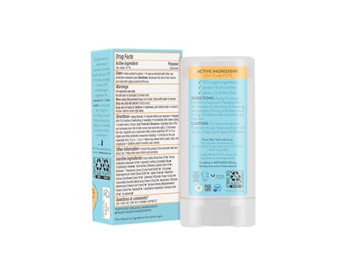 Babo Botanicals Sensitive Baby Mineral Sunscreen Stick SPF 50 - 70% Organic Ingredients - Zinc Oxide - NSF & MADE SAFE and EWG Certified