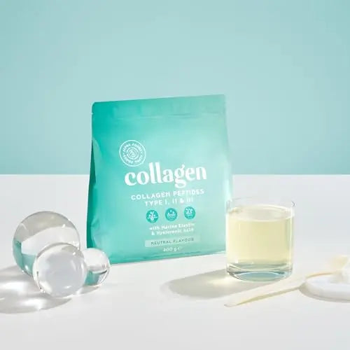 Collagen Powder with Hyaluronic Acid 400g - Collagen Peptides Supplement + Amino Acids Alpha Foods Au supplements