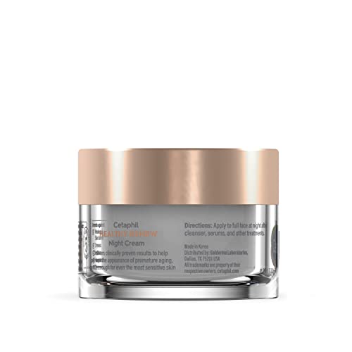 Cetaphil Healthy Renew Skin Tightening Night Cream 1.7 Oz, Wrinkle Repair Cream for Face with Peptides