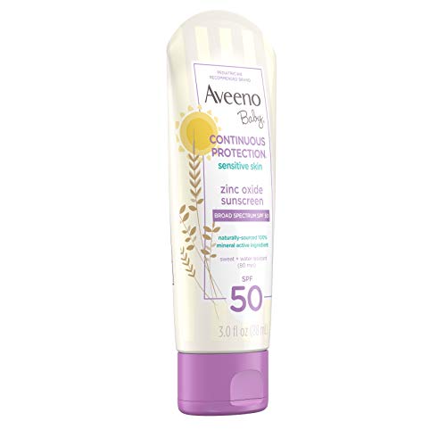 Aveeno Baby Continuous Protection Zinc Oxide Mineral Sunscreen Lotion for Sensitive Skin