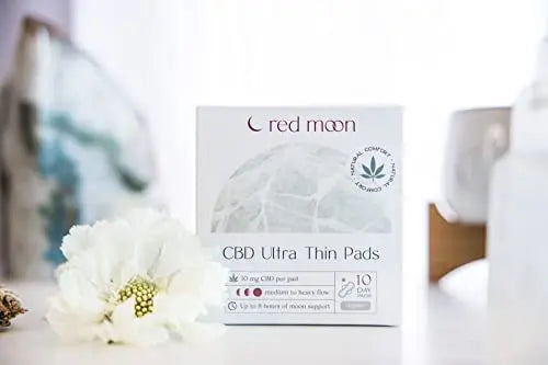 Red Moon Ultra Thin Hemp Pads (Pack of 10) Sanitary Pads for Women, Menstrual Pads- White Red Moon Au supplements