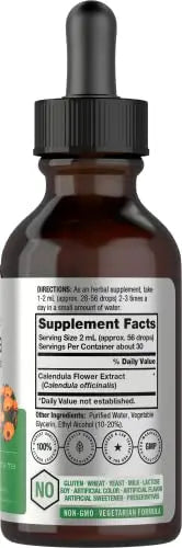 Calendula Extract Tincture | 2 fl oz | Vegetarian, Non-GMO, Gluten Free Liquid Supplement Horbäach Au supplements