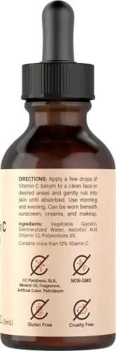 Vitamin C Serum for Face | 2 oz | Brightening Serum for Dark Spots | Paraben & SLS Free Coera Au supplements