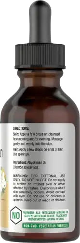 Abyssinian Oil 4 fl oz | Hair and Skin Oil | 2 Pack of 2oz | Paraben, SLS and Fragrance Free Horbäach Au supplements