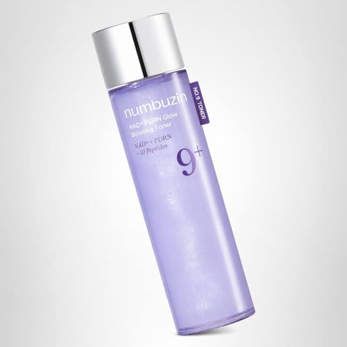 numbuzin No.9 NAD+ Salmon PDRN Glow Boosting Toner, Hydrating & Firming Toner for Wrinkles, Fine Lines & Dull Skin
