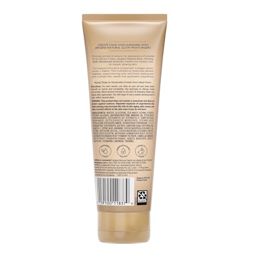 Jergens Natural Glow +Firming Self Tanner Body Lotion, Fair to Medium Skin Tone, Sunless Tanning Moisturizer