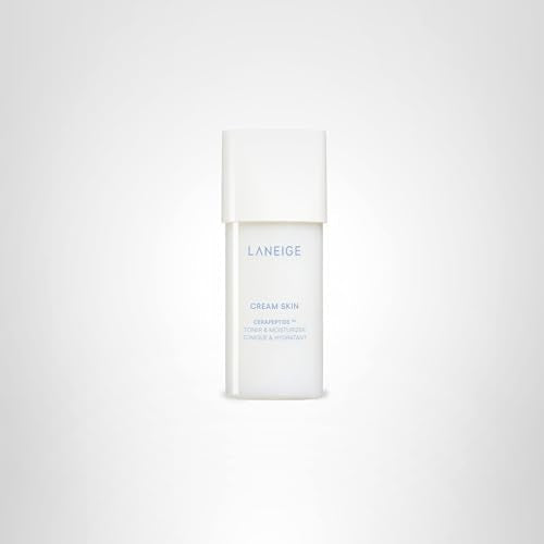LANEIGE Cream Skin Toner & Moisturizer Mini: Lightweight Refillable Korean Milky Toner with Ceramide
