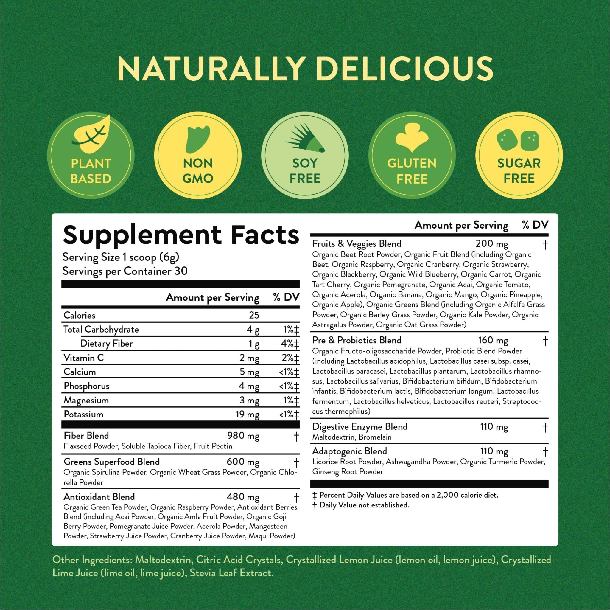 360 Nutrition Blends with Benefits Super Greens Powder w/Probiotics, Digestive Enzymes, Sugar & Gluten Free, Plant Based Superfood Drink Mix for Gut Health, Bloating, Immunity, Overall Health, 6.35 oz - TrustMedUSA