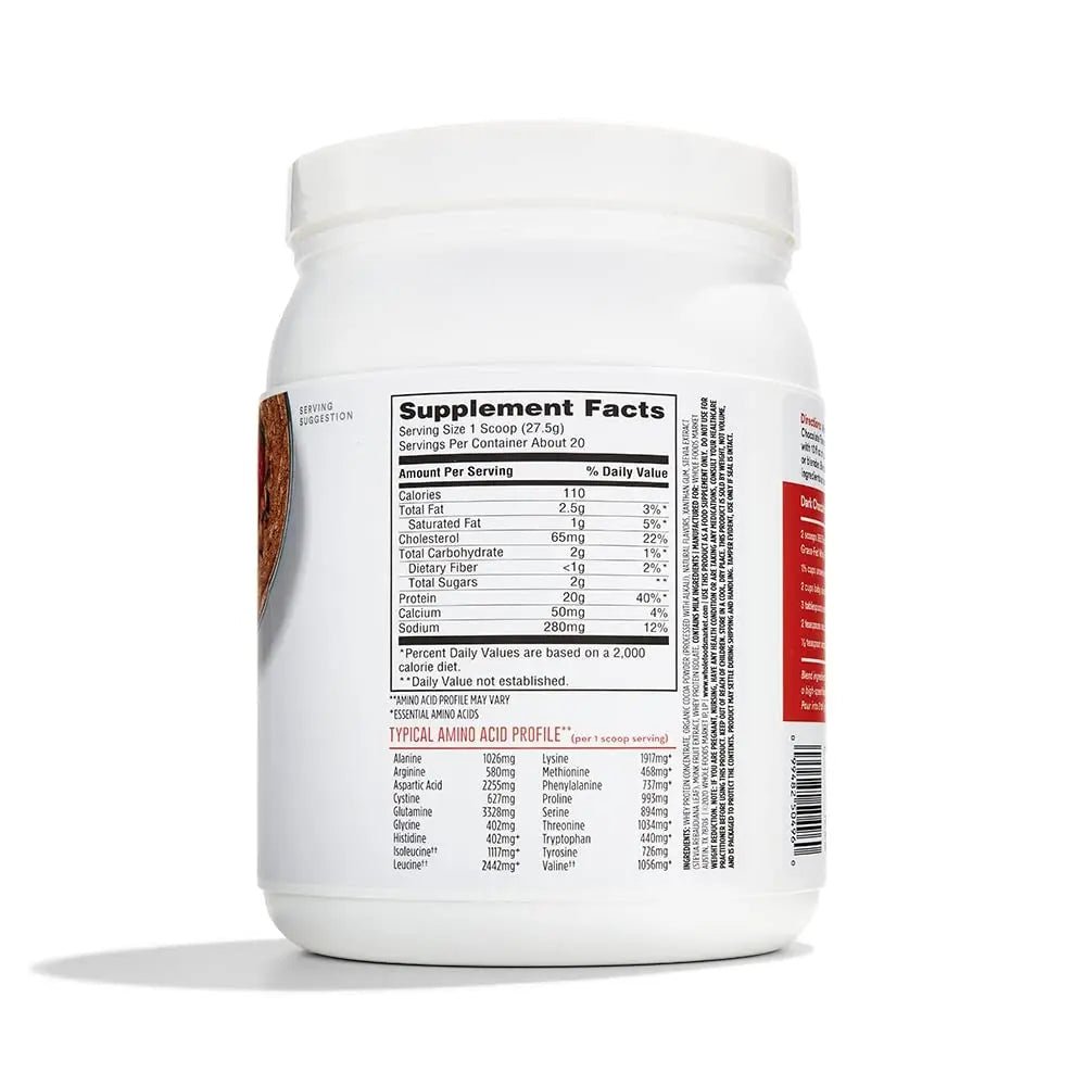 365 by Whole Foods Market, Chocolate Grass Fed Whey Protein, 19.4 Ounce - TrustMedUSA
